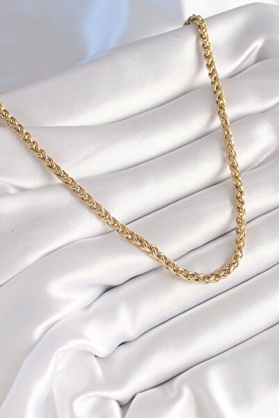 Skygo 316L Steel Gold Color Auger Chain Model Women's Necklace - TJ-BKO8446