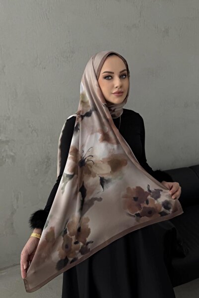 Byedauzunlar Şal din mătase nisipită Mink Roesa