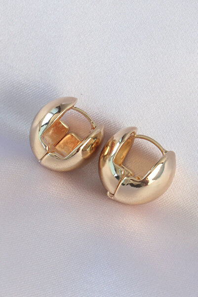 Skygo Brass Gold Color Hollow Minimal Heel Stud Earrings - Tj-Bkp8984