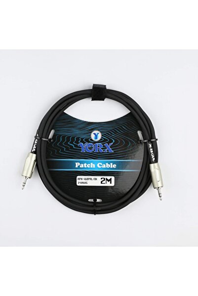 Yorx -Cables APX-468PRL 2M BK Speaker Cable TRS Plug - 3.5mm Aux Male-to-Male