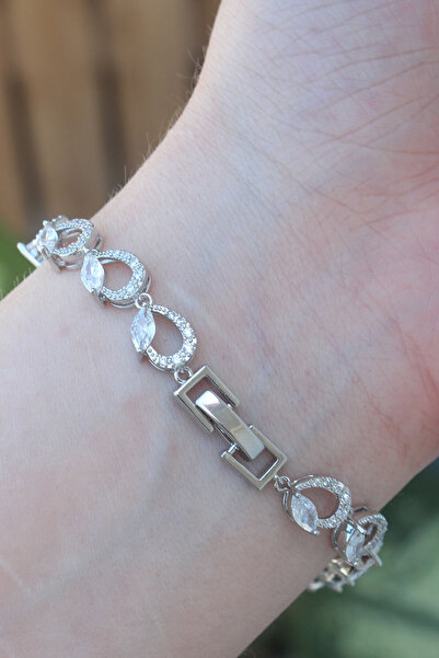 Skygo Vip Series Brass Zircon Stone Silver Color Barley Model Bracelet - Tj-Bb6062