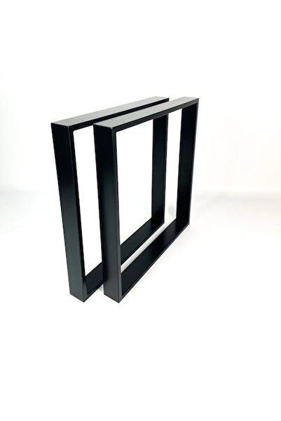 OEM Set of 2 Tubb metal legs, 72x50 cm, 4x4 cm profile, electrostatically painted, matte black