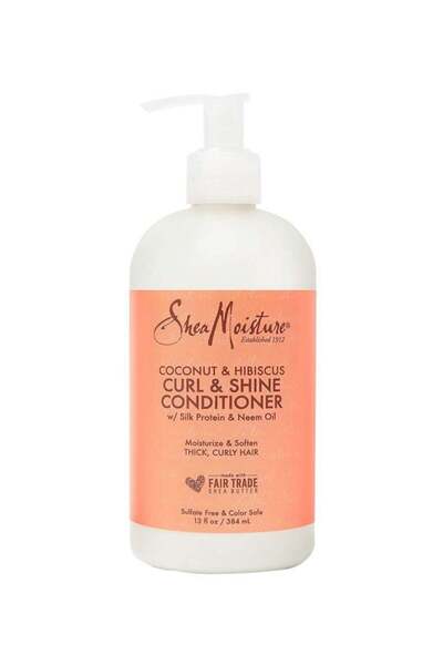 shine SheaMoisture & Curl-Enhancing Conditioner with Coconut & Hibiscus, 384 ml