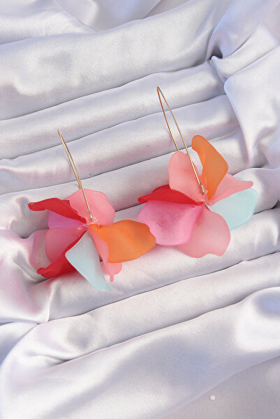 Skygo Brass Mixed Soft Color Flora Earrings - Tj-Bkp9260