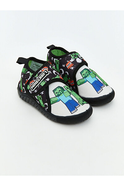 LC Waikiki LCW STEPS Siyah Minecraft Baskılı Erkek Bebek Panduf