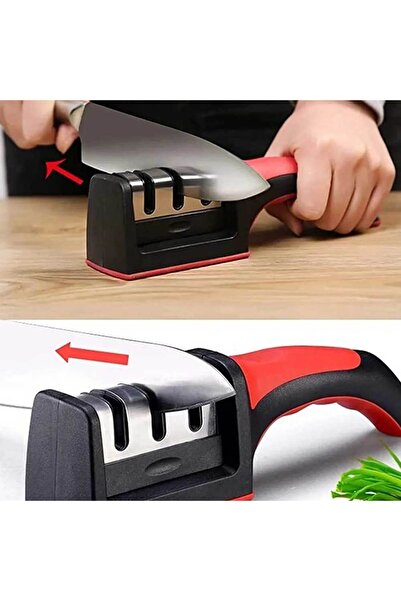 Skygo Professional Knife Sharpener 3 Angles Diamond Ceramic Steel Body Hand Sharpening Knives