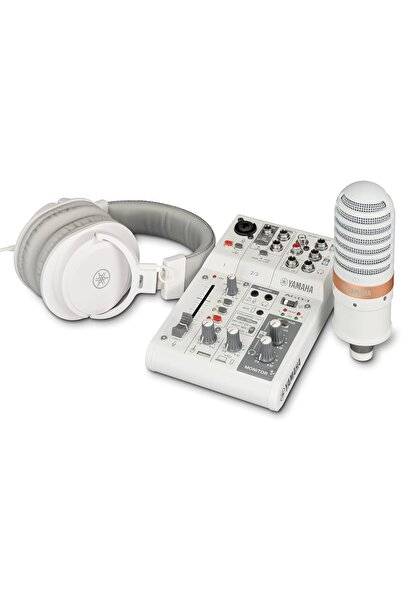 Yamaha AG03 mkII LSPK Live Streaming Pack White
