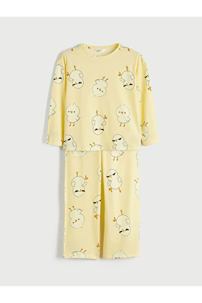 LC Waikiki Crew Neck Printed Women's Pajamas Set