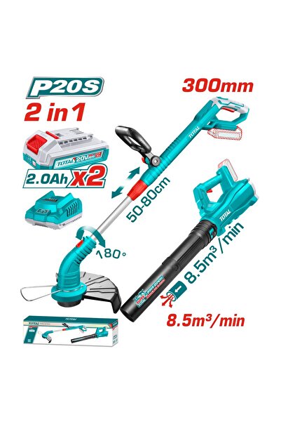 TOTAL Total TOSLI23024 2-in-1 20V Battery Lawnmower with Large Air Blower