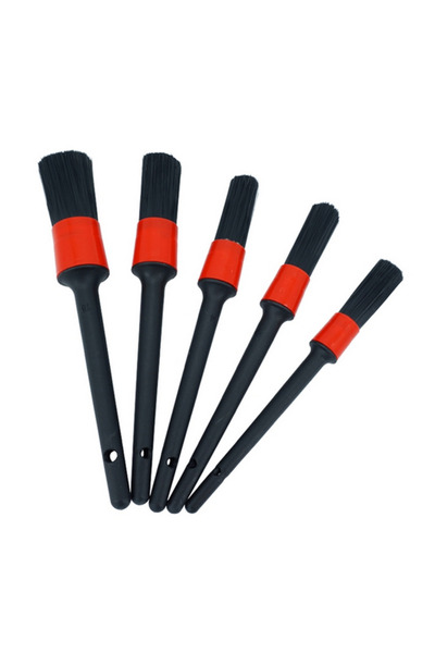 BLACK Set de perii pentru curățarea interiorului mașinii, 5 piese,