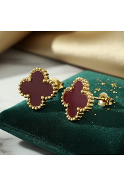 GOLDSTYLE Cercei Alhambra din oțel inoxidabil - Burgundia - CM 1896