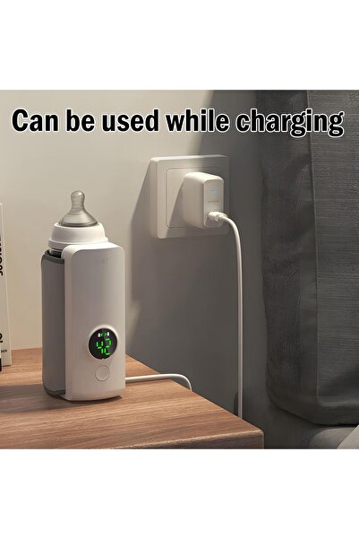 Generic Portable Bottle Warmer Wireless Rechargeable Milk Water Warmer Fast Heating USB-C Universal Baby