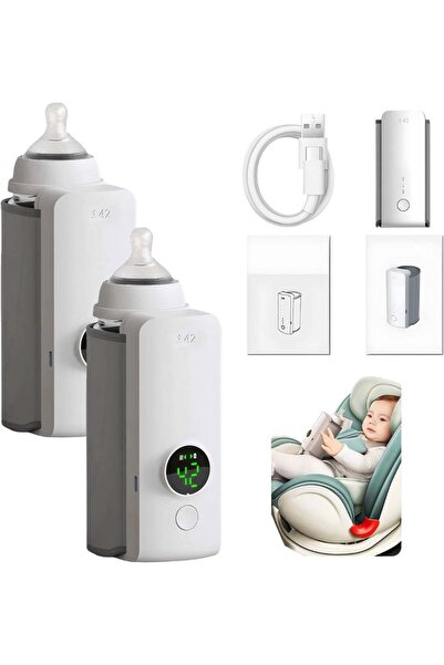 Generic Portable Bottle Warmer Wireless Rechargeable Milk Water Warmer Fast Heating USB-C Universal Baby