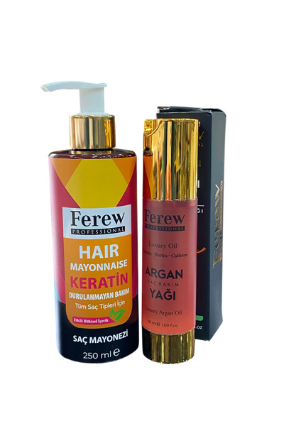 Ferew Saç Mayonezi (Durulanmayan Krem) 250 ml & Ferew Saç Serumu 50ml