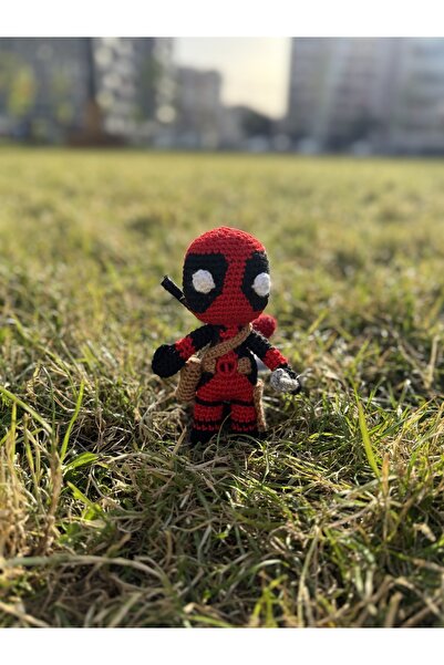 SLECrochet El Yapımı Marvel DEADPOOL Amigurumi Oyuncak – 14 cm Karakter Figür...