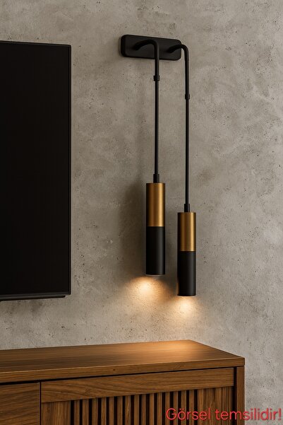 Bozyaka Aydınlatma Arya 2-Piece Decorative Wall Sconce Black & Antique Finish (Daylight Led Bulbs Included...)