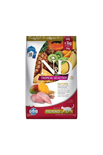 N&D Tropical Selection Düşük Tahıllı Tavuklu ve Tropikal Meyveli Kısırlaştırı...
