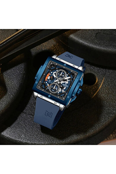 Naviforce Ceas bărbătesc albastru 8064 – Design militar, funcții multiple, afișaj luminos, 3ATM