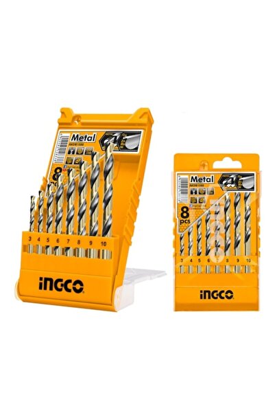 Ingco HSS metal drill bit set, 3-10 mm, 8 pieces