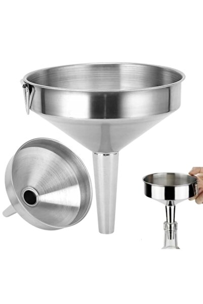 DECORTREND Pâlnie de bucătărie din inox ,diamtrul 14 cm, argintiu lucios