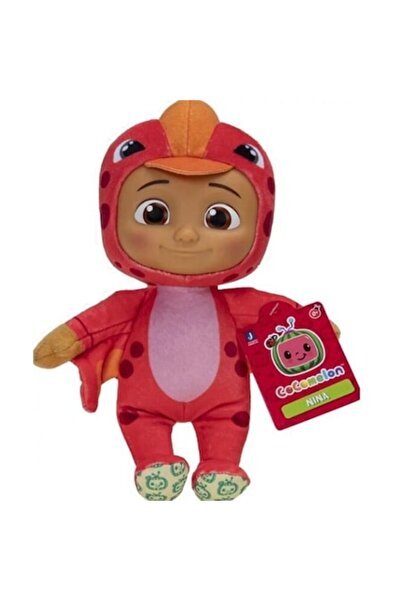 Jazwares CoComelon Plush Toy, Dino Nina, 20 cm
