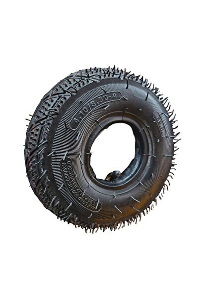 OEM Set anvelopă și cameră liză,4.10/3.50-4, valvă din bronz cu cot,compatibil roaba,cărucior, 6PR