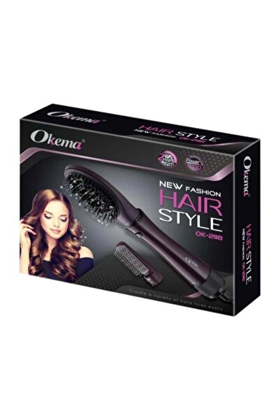 Okima Hair Styling Set Model OK-2118 - Wine/Gray