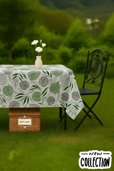Soft Kare Pvc Fiber Tablecloth – Wipeable, Waterproof, Modern Pattern, for Ki...