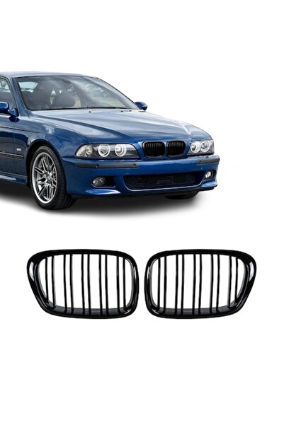 AutoUp Grile frontale duble pentru BMW Seria 5 E39 1995-2003 - Negru lucios