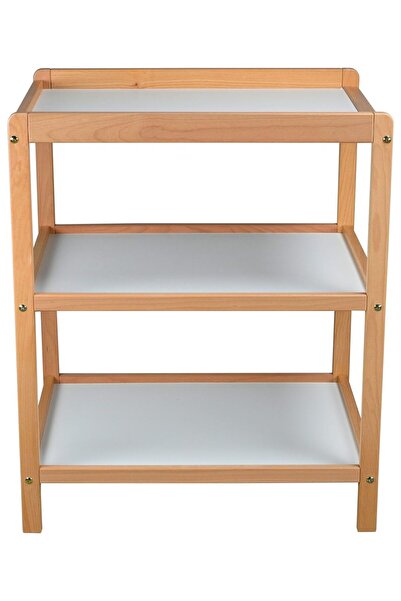 Primii Pasi Masa infasat bebe din fag masiv, cu 3 etajere si 4 roti cu frana,