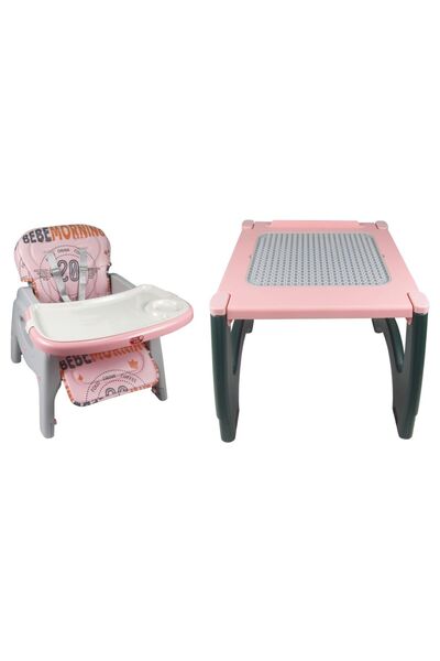 Primii Pasi Child table chair; 3-position horizontally adjustable tray, 5-point safety belt.