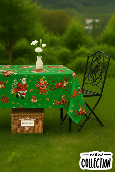 Soft Kare New Year Themed Pvc Fiber Tablecloth – Waterproof, Easy to Clean, S...