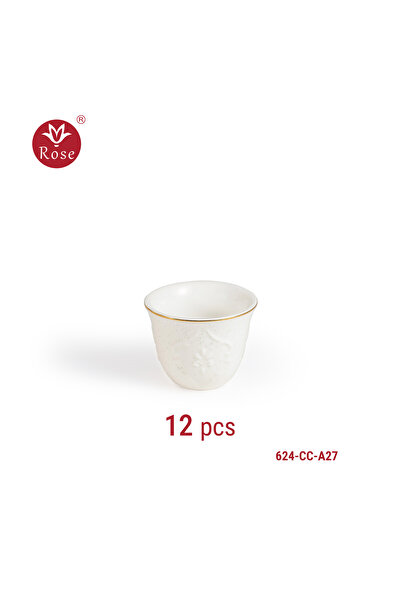 Rose 38-piece tea and coffee serving set with a distinctive classic rose pattern