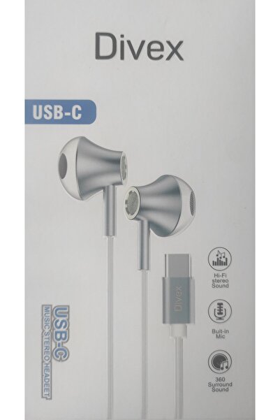 Divex DH-276 Type-C Çıkışlı Hi-Fi Stereo Teknolojili Mikrofonlu Kablolu Kulaklık