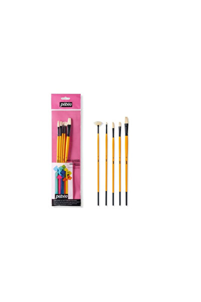 Pebeo Set-12 Yağlı Boya Fırça Seti 5 Li