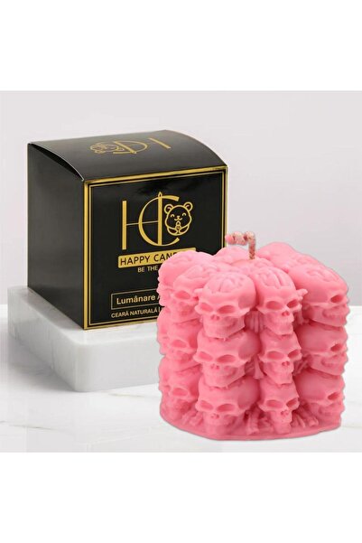 Happy Candles Lumanare parfumata din ceara de soia, SkullBox, Berry Bewitchy Brew, Halloween