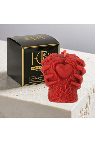 Happy Candles Beeswax Candle, Haunted Heart, Model 4, Halloween