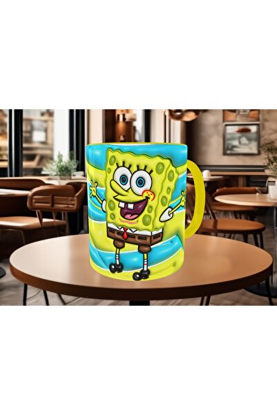 Mugs and love Sünger bob kaliteli baskı porselen kupa