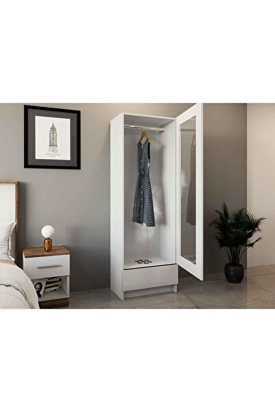 Stylish Home White Clothes Steamer Cabinet and Wardrobe - DL01