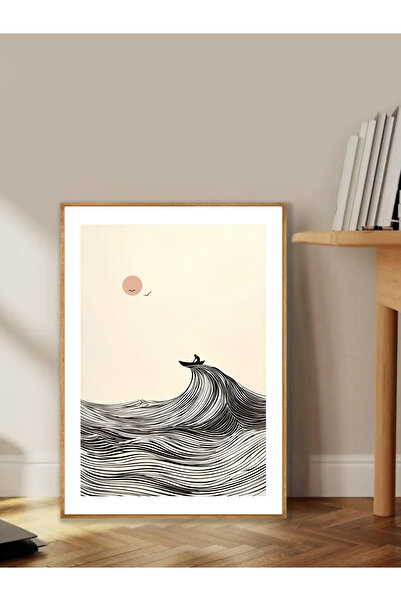 Tuba Decor Tablo dintr-o singură bucată cu rame din lemn pentru sufragerie, s...