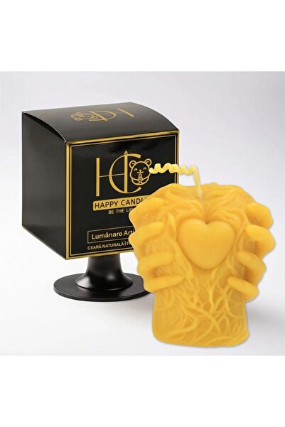 Happy Candles Lumanare din ceara de albine, Inima Bantuita, Model 4, Halloween