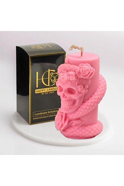 Happy Candles Lumânare parfumată din ceară de soia, Skull N' Roses, Berry Bewitchy Brew, Halloween