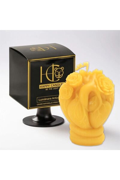 Happy Candles Lumanare din ceara de albine, Inima Steampunk, Model 3, Halloween