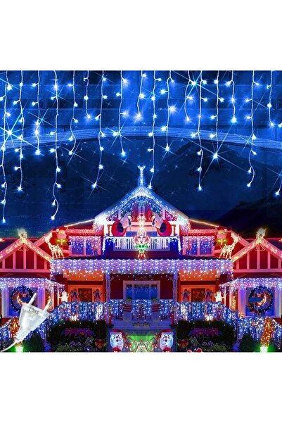 SIKS Instalație de Crăciun tip Torturi/Parfumuri, 20 m, 500 LED-uri, Rezistent la apă, Albastru