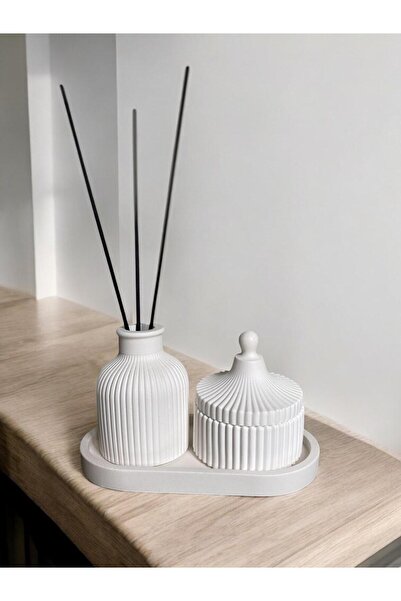 LALEZEN HOME Kokulu Çubuk + Dekoratif Kutu Vazo Seti (sandal ağacı kokulu)