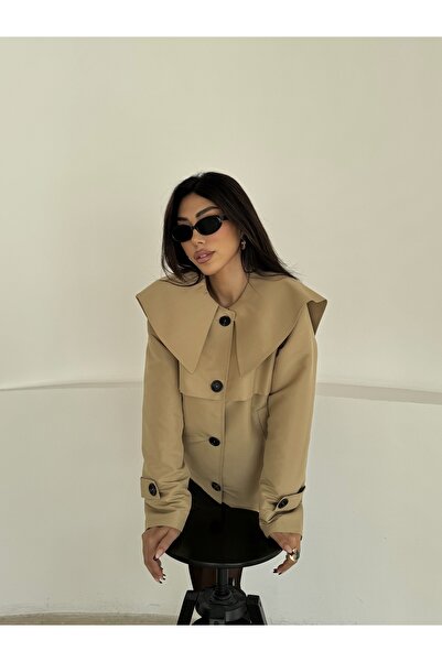 HK Style Kadın Kısa Trençkot