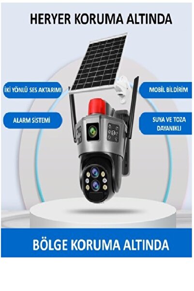 TRCharger OKAM PRO 6020 15MP 3 Lensli 4G eSIM Destekli Güneş Enerjili Güvenlik Kamerası – Renkli Gece Görüş