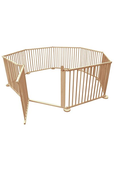 Primii Pasi Children's playpen 8 sides H87xL70 cm, made of solid beech, gate with locking system