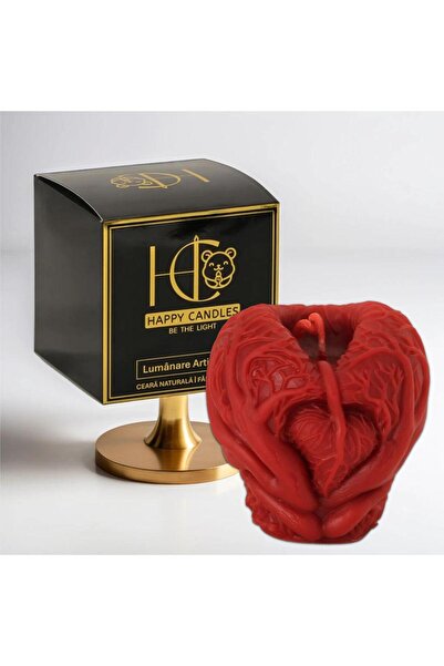 Happy Candles Beeswax Candle, Haunted Heart, Model 2, Halloween