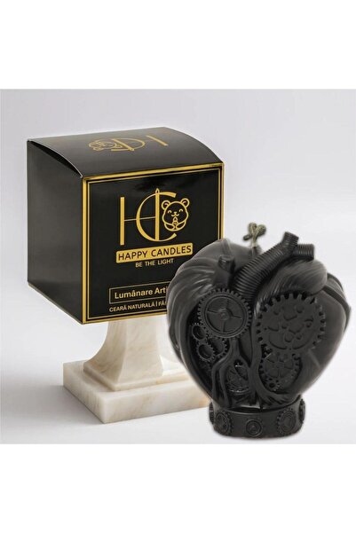 Happy Candles Lumanare din ceara de albine, Inima Steampunk, Model 1, Halloween